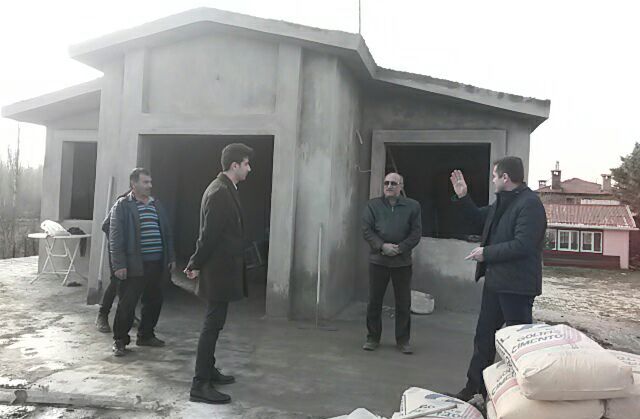 Kaymakam AKDAŞ, Baklan Köyü, Köy Konağı inşaatında incelemede bulundu
