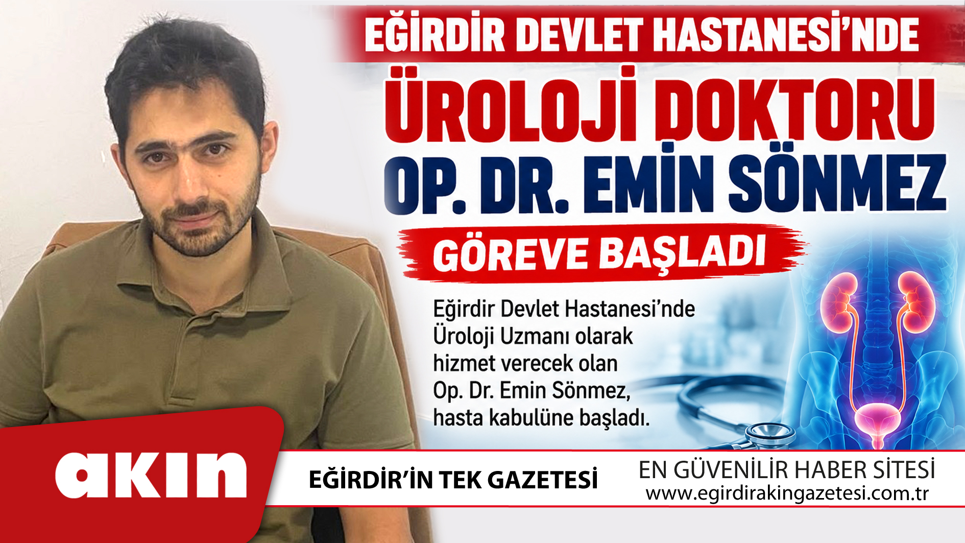Eğirdir Devlet Hastanesi’ne Yeni Üroloji Uzmanı