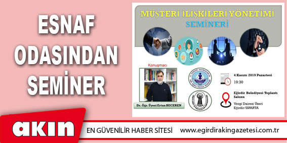 ESNAF ODASINDAN SEMİNER