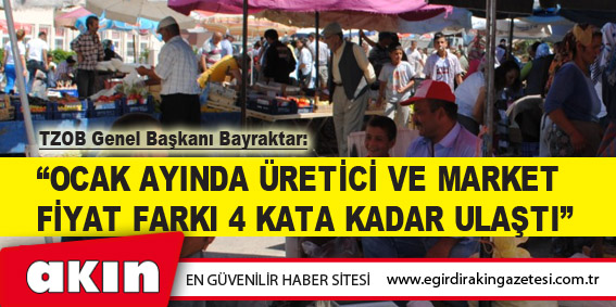 Üretici Market Fiyatlarında Ocak Ayı…
