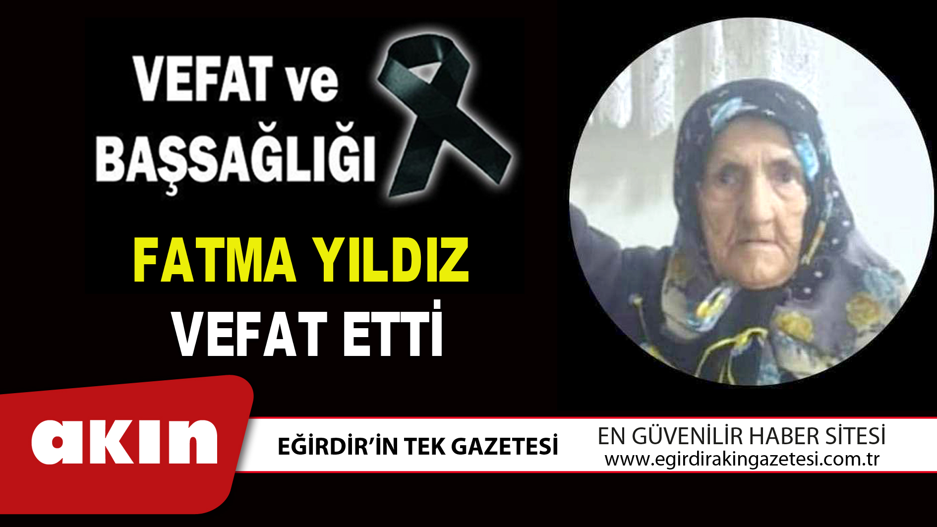 FATMA YILDIZ VEFAT ETTİ