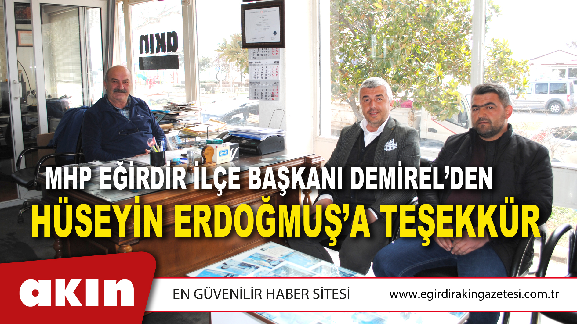 MHP EĞİRDİR İLÇE BAŞKANI DEMİREL’DEN HÜSEYİN ERDOĞMUŞ’A TEŞEKKÜR