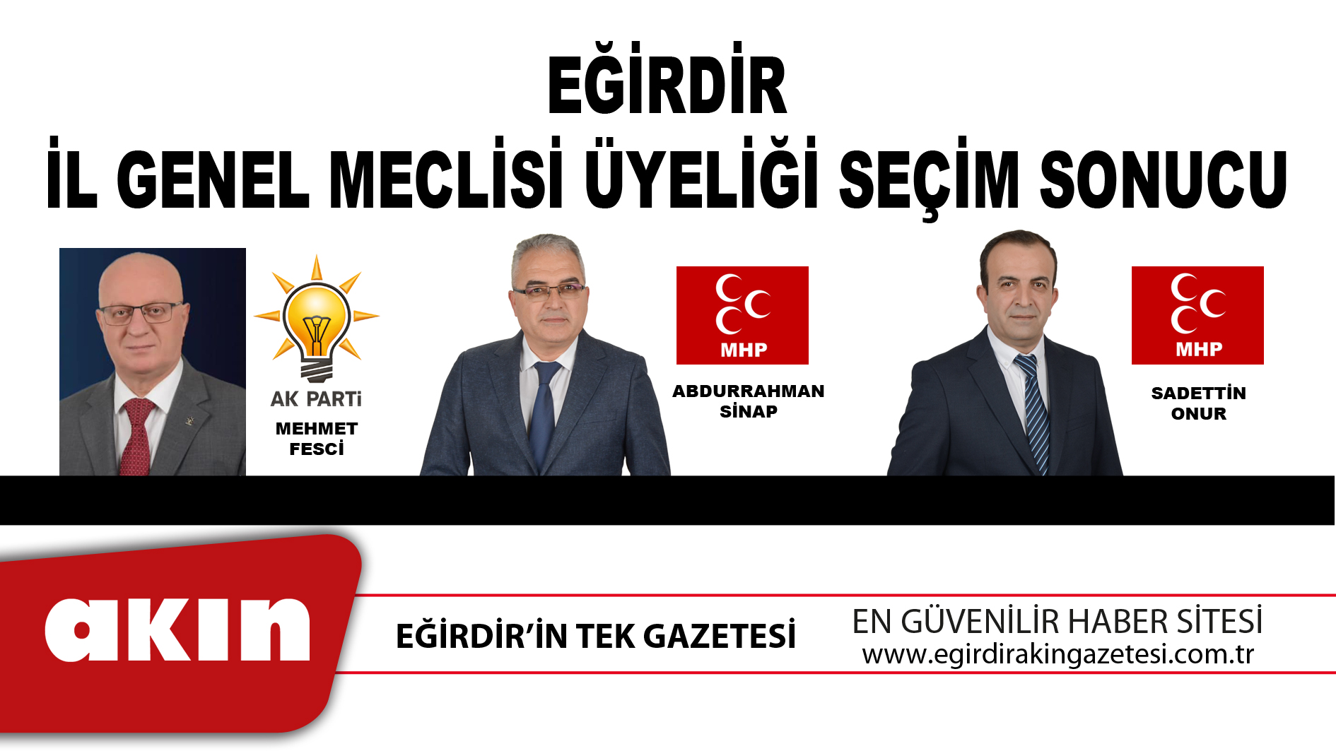 İl Genel Meclisine MHP 2, AK PARTİ 1 Üye Gönderdi