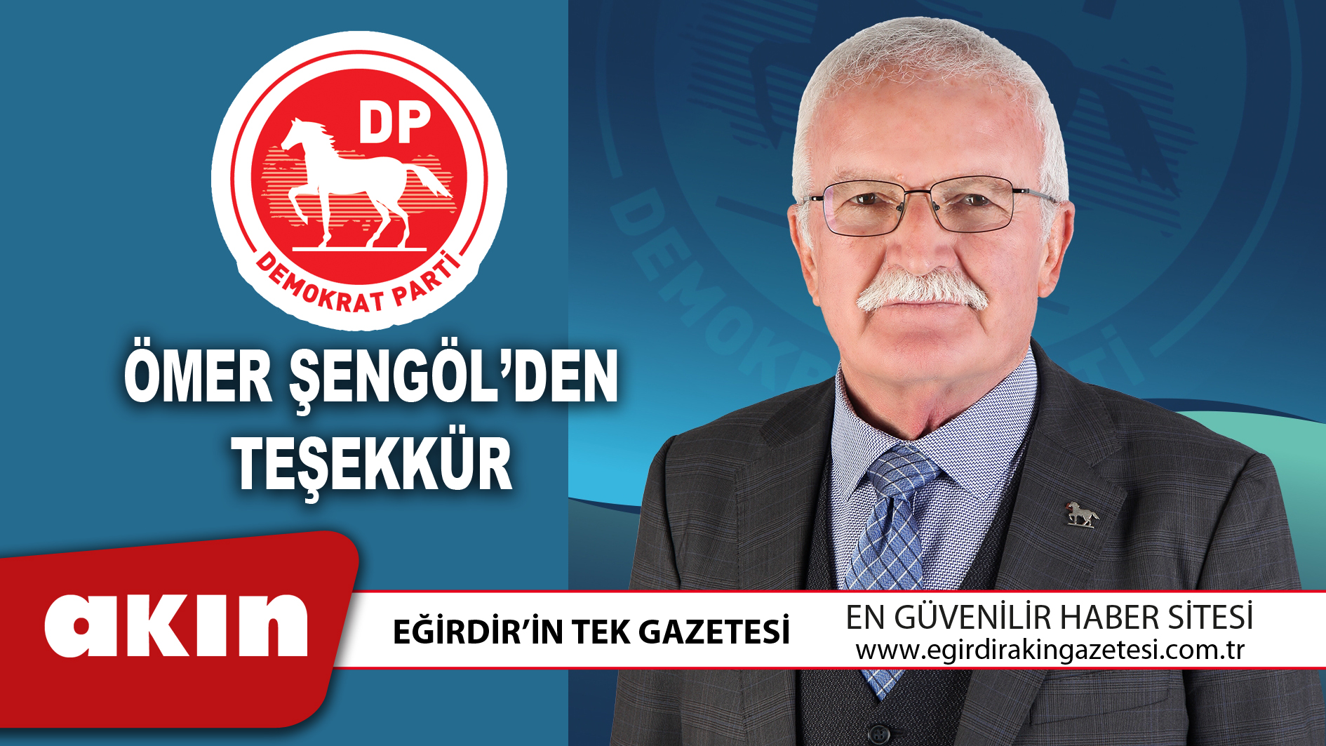 Ömer Şengöl’den Teşekkür