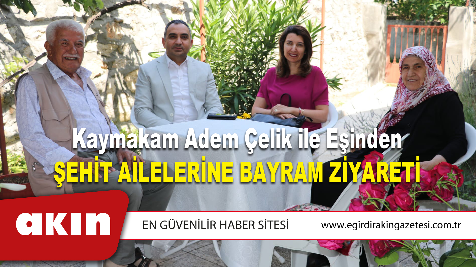 Kaymakam Adem Çelik ile Eşinden Şehit Ailelerine Bayram Ziyareti