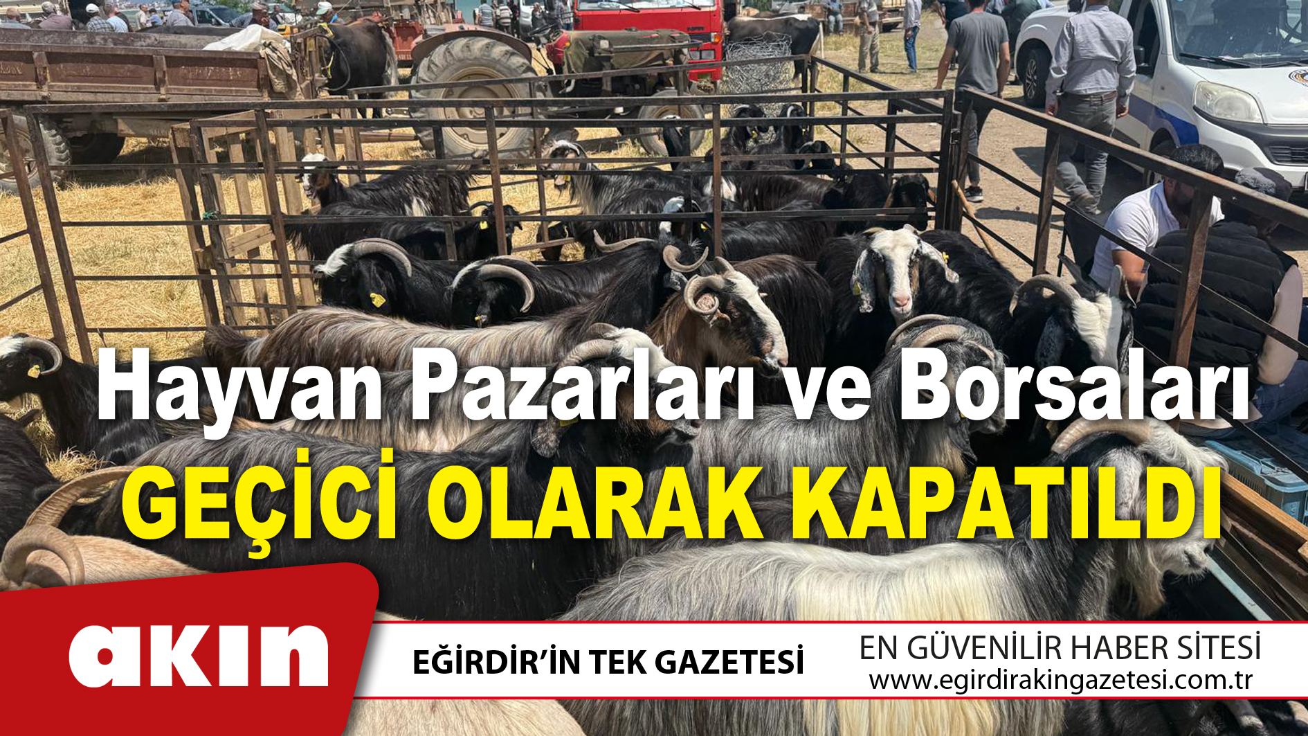 Hayvan Pazarları ve Borsaları Geçici Olarak Kapatıldı