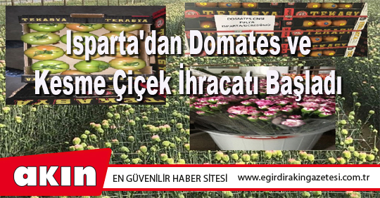 Isparta'dan Domates ve Kesme Çiçek İhracatı Başladı