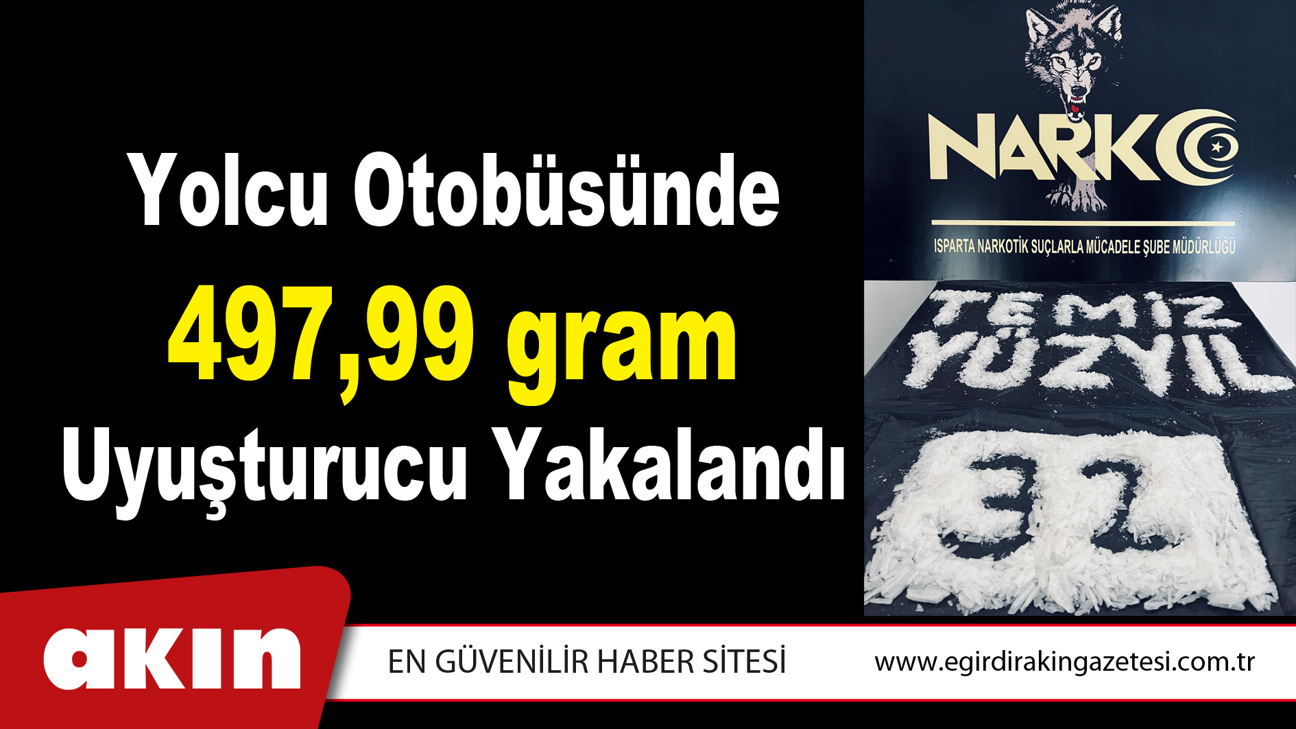 Yolcu Otobüsünde 497,99 gram Uyuşturucu Yakalandı