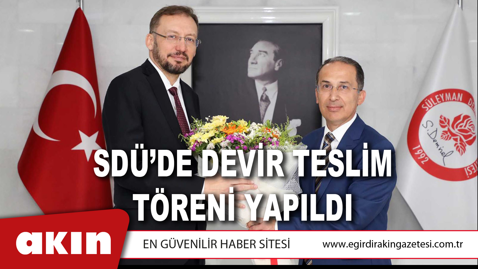 SDÜ’DE DEVİR TESLİM TÖRENİ YAPILDI