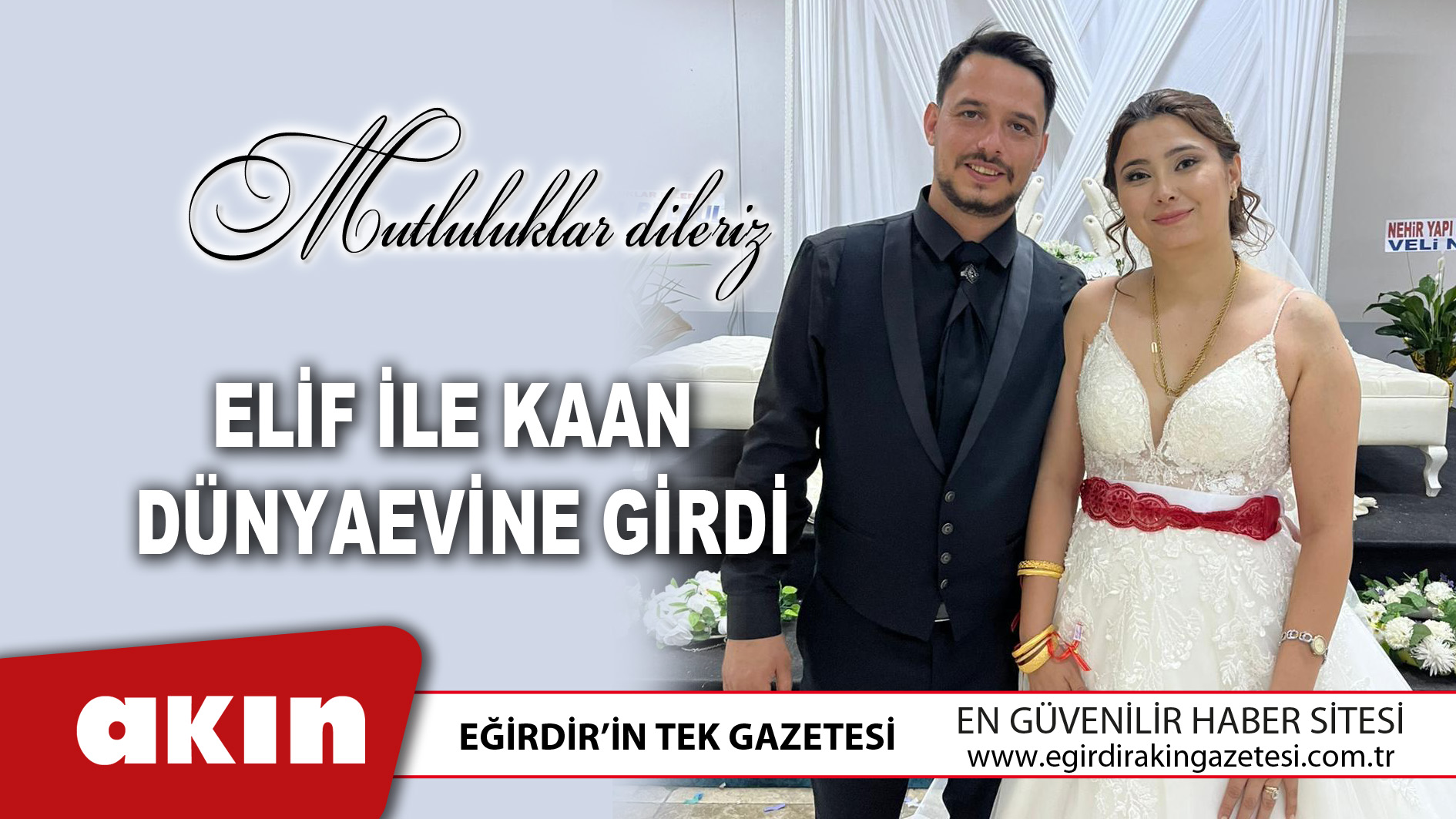 Elif İle Kaan Dünyaevine Girdi