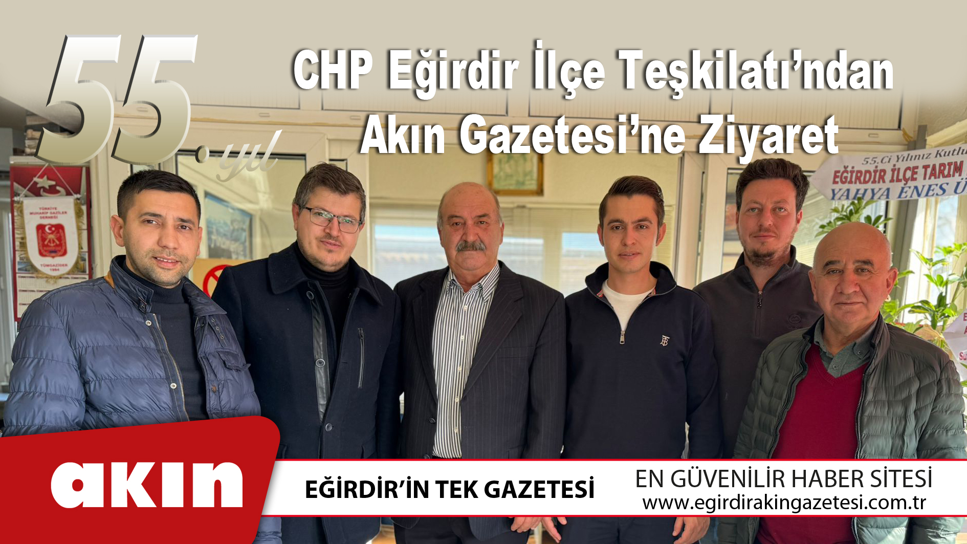 CHP Eğirdir İlçe Teşkilatı’ndan Akın Gazetesi’ne Ziyaret