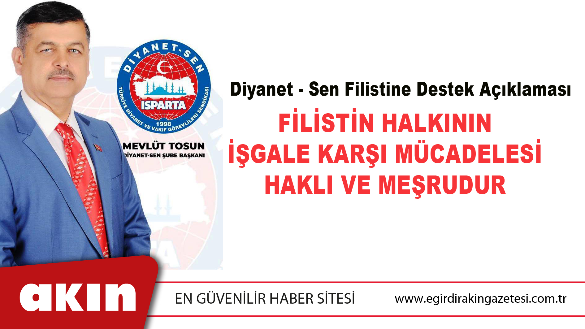 Diyanet - Sen Filistine Destek Açıklaması
