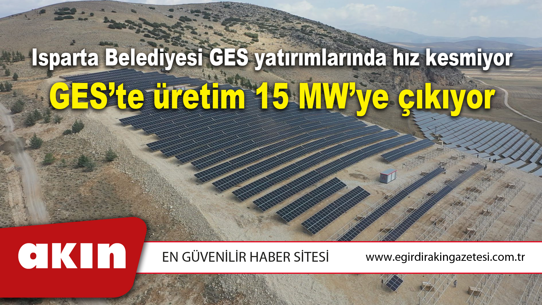 Isparta Belediyesi GES yatırımlarında hız kesmiyor