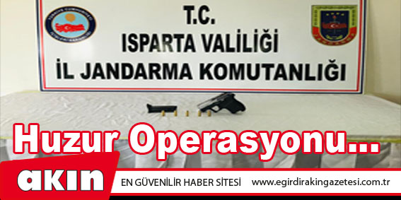 Jandarma’dan Huzur Operasyonu… 