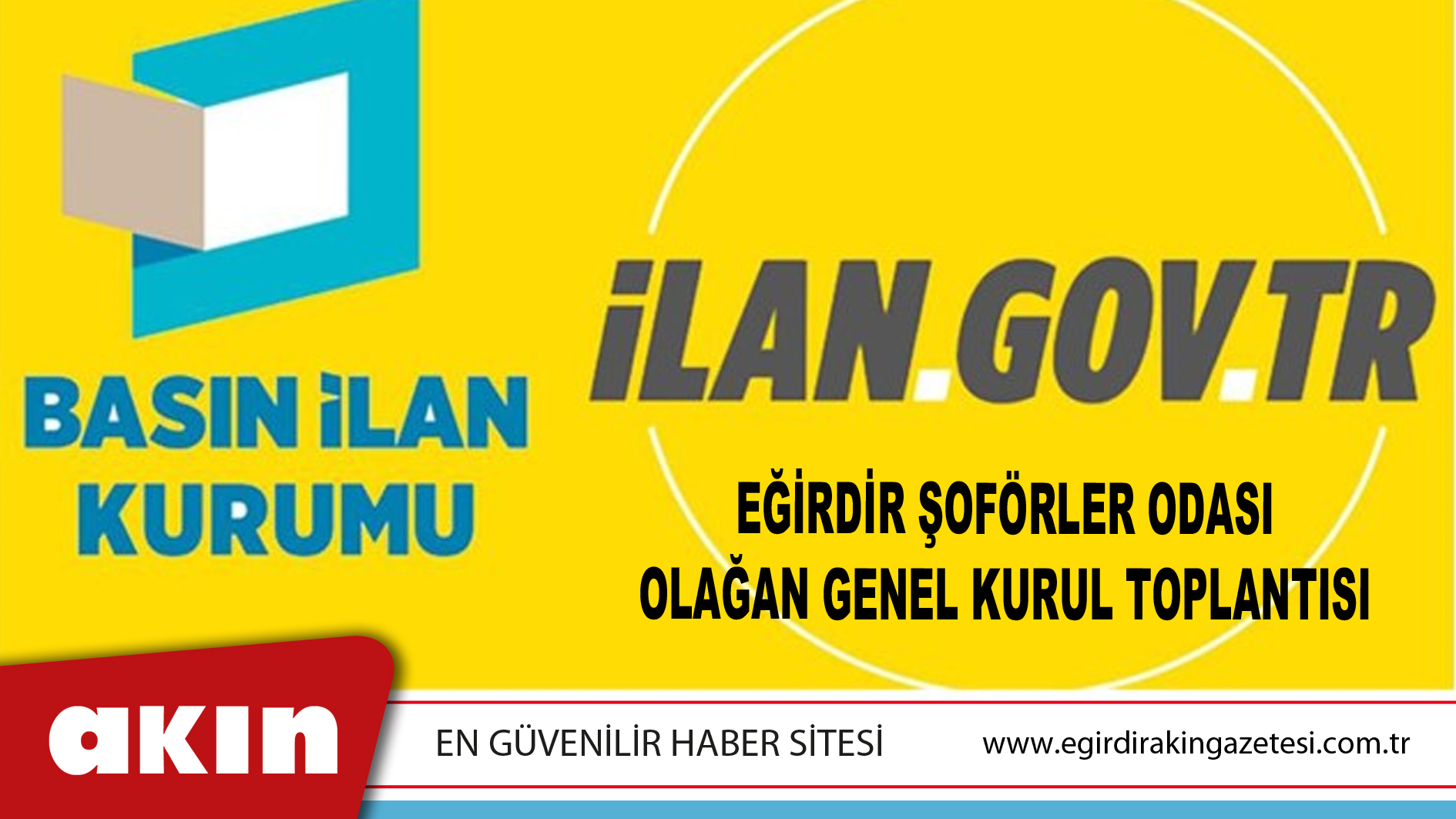 Eğirdir Şoförler Odası Olağan Genel Kurul Toplantısı
