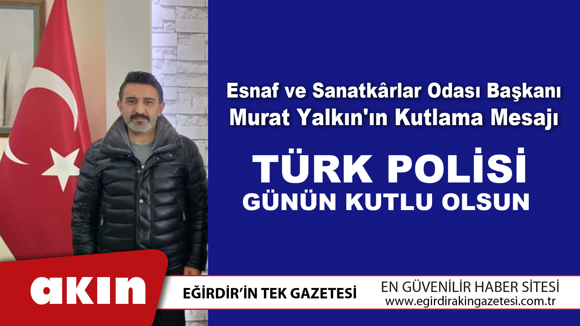 Esnaf ve Sanatkârlar Odası Başkanı Murat Yalkın'ın Kutlama Mesajı