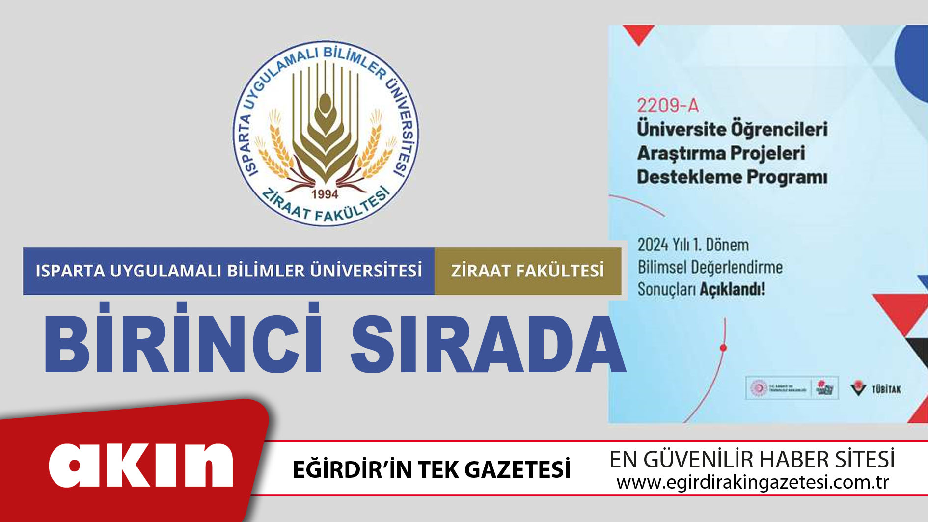 ISUBÜ Ziraat Fakültesi Birinci Sırada
