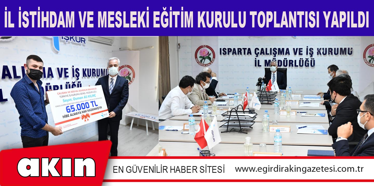İL İSTİHDAM VE MESLEKİ EĞİTİM KURULU TOPLANTISI YAPILDI