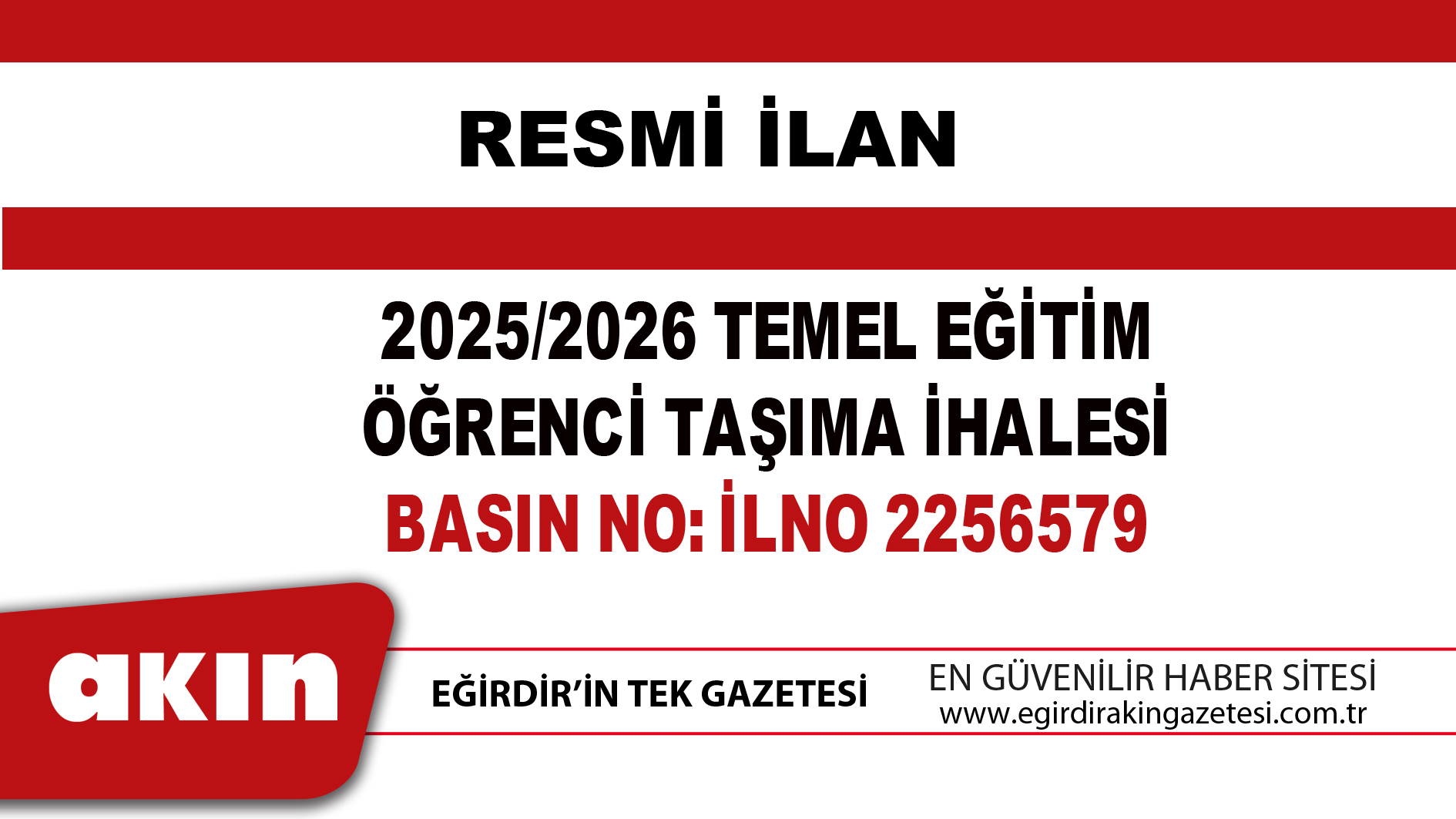 eğirdir haber,akın gazetesi,egirdir haberler,son dakika,2025/2026 TEMEL EĞİTİM ÖĞRENCİ TAŞIMA İHALESİ