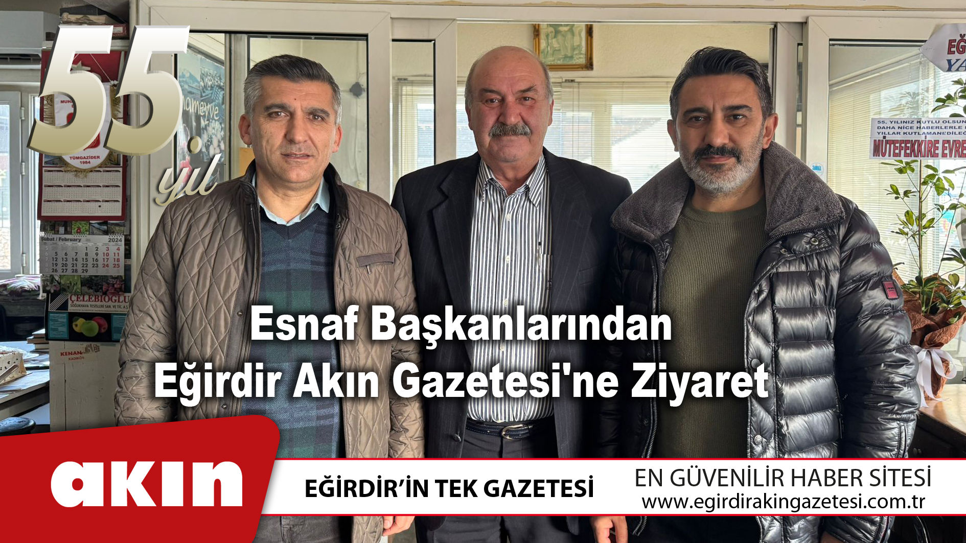eğirdir haber,akın gazetesi,egirdir haberler,son dakika,Esnaf Başkanlarından Eğirdir Akın Gazetesi'ne Ziyaret