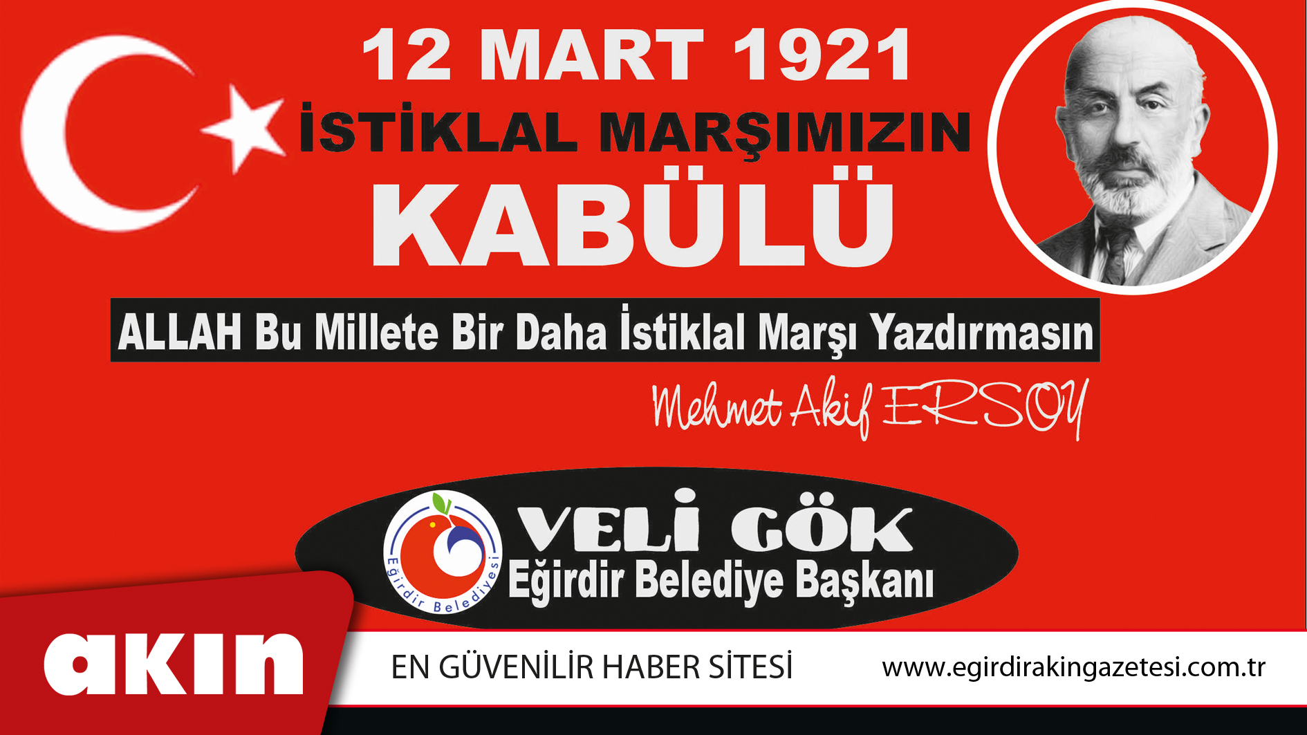 Başkan Veli Gök’ün 12 Mart İstiklal Marşının Kabulü Mesajı