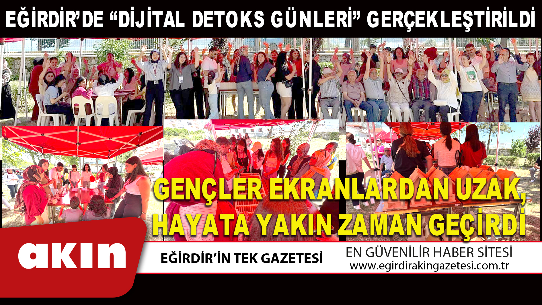 EĞİRDİR’DE “DİJİTAL DETOKS GÜNLERİ” GERÇEKLEŞTİRİLDİ
