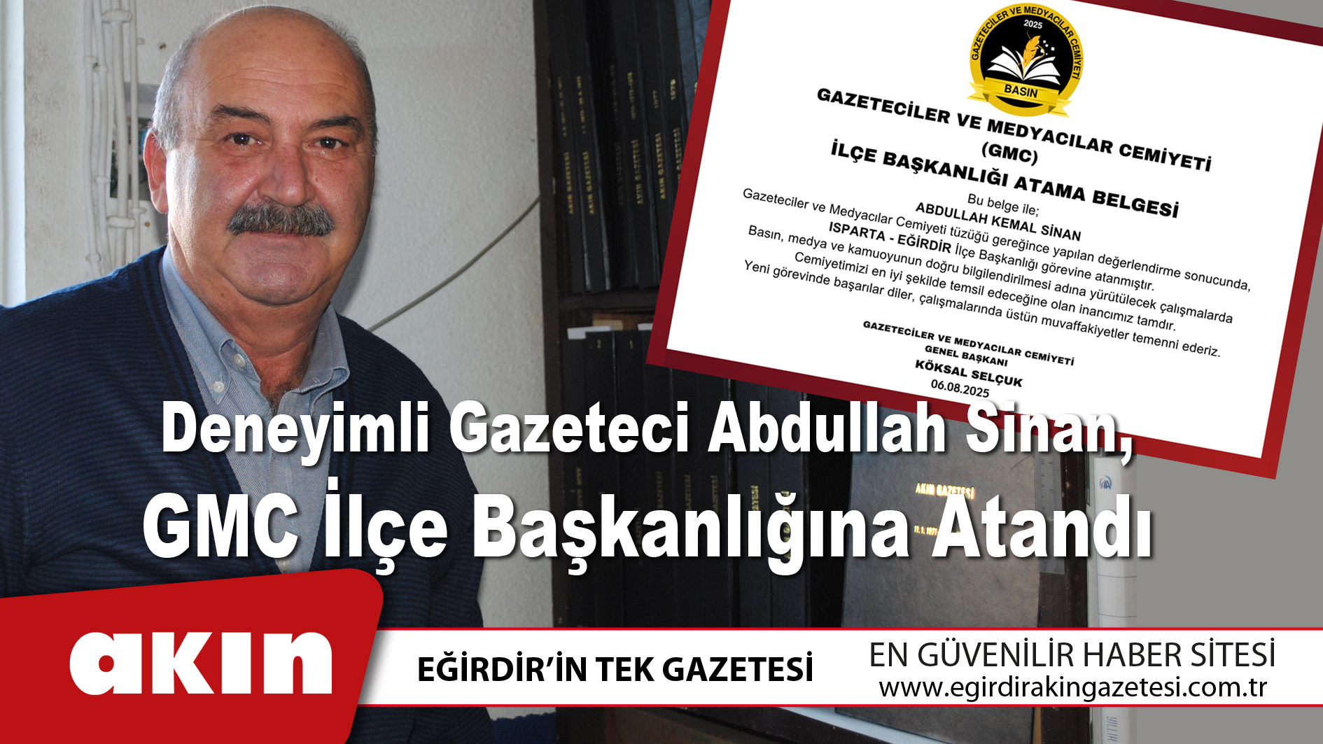Abdullah Kemal Sinan GMC İlçe Başkanlığına Atandı