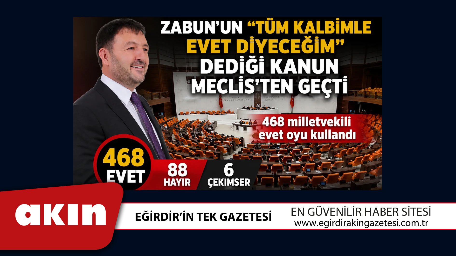 ZABUN’UN “TÜM KALBİMLE EVET DİYECEĞİM” DEDİĞİ KANUN MECLİS’TEN GEÇTİ