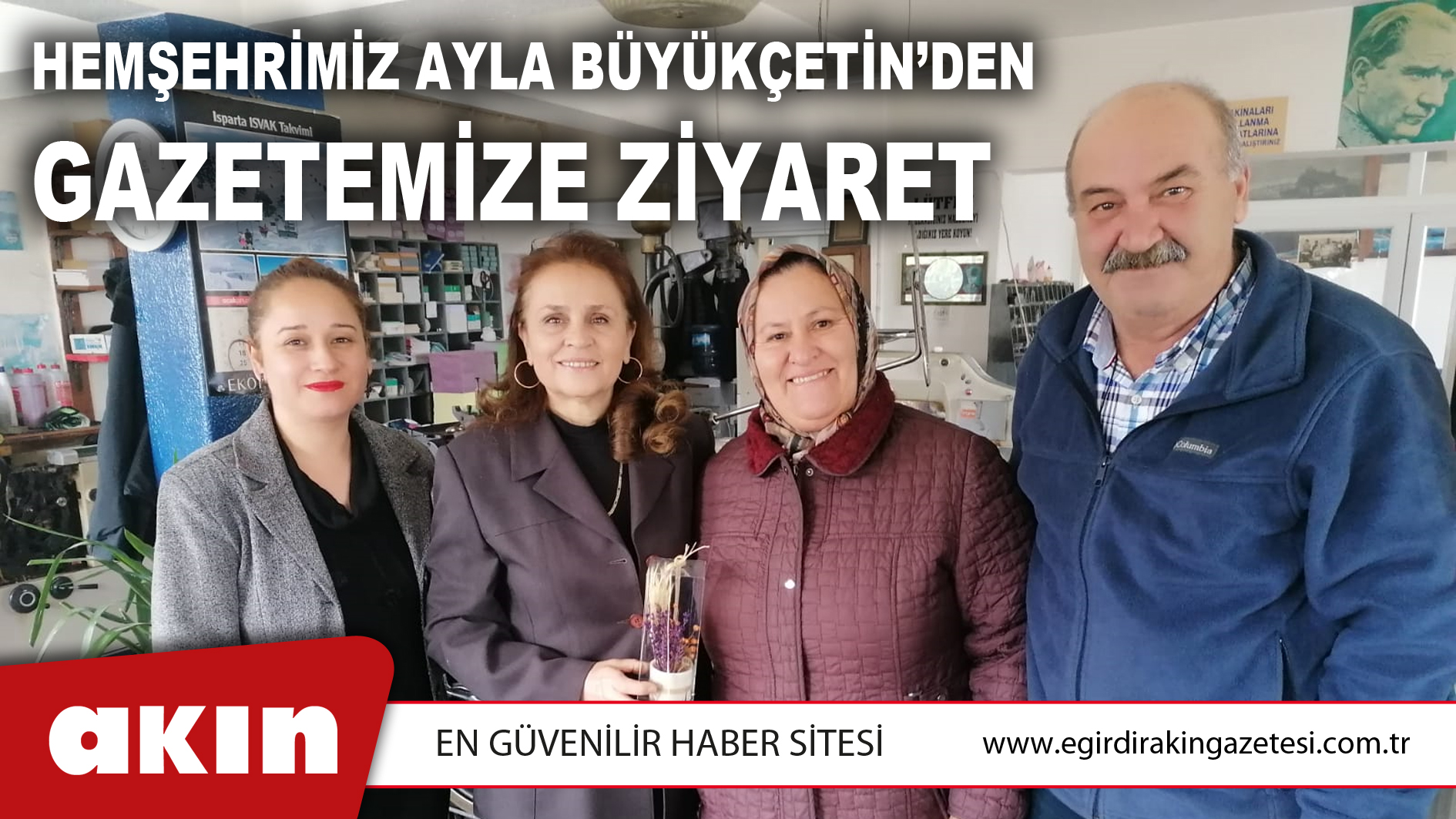Hemşehrimiz Ayla Büyükçetin’den Gazetemize Ziyaret