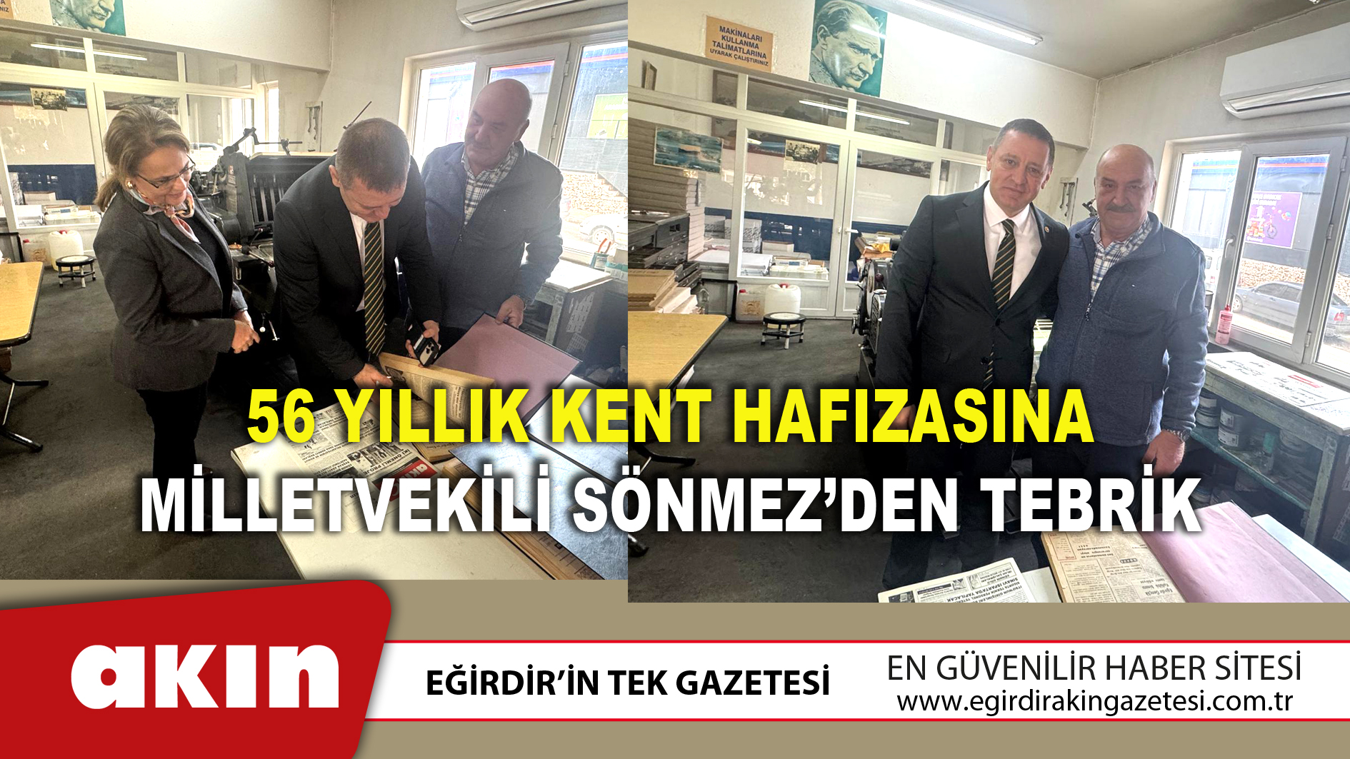 56 YILLIK KENT HAFIZASINA MİLLETVEKİLİ SÖNMEZ’DEN TEBRİK