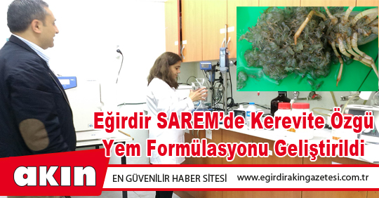 Eğirdir SAREM'de Kerevite Özgü Yem Formülasyonu Geliştirildi