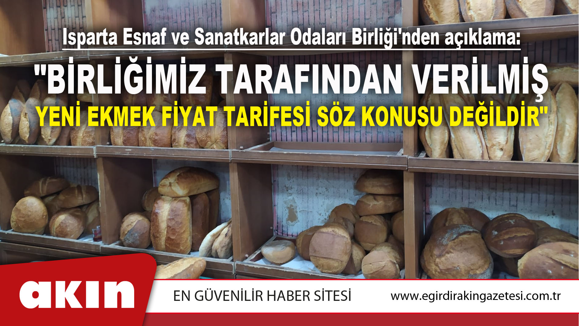 Isparta Esnaf ve Sanatkarlar Odaları Birliği'nden açıklama