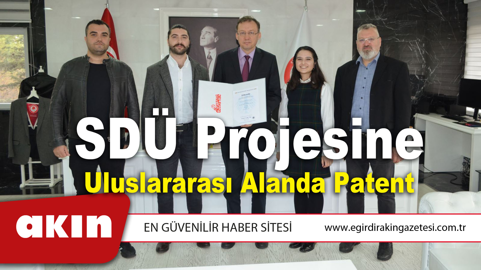 SDÜ Projesine Uluslararası Alanda Patent