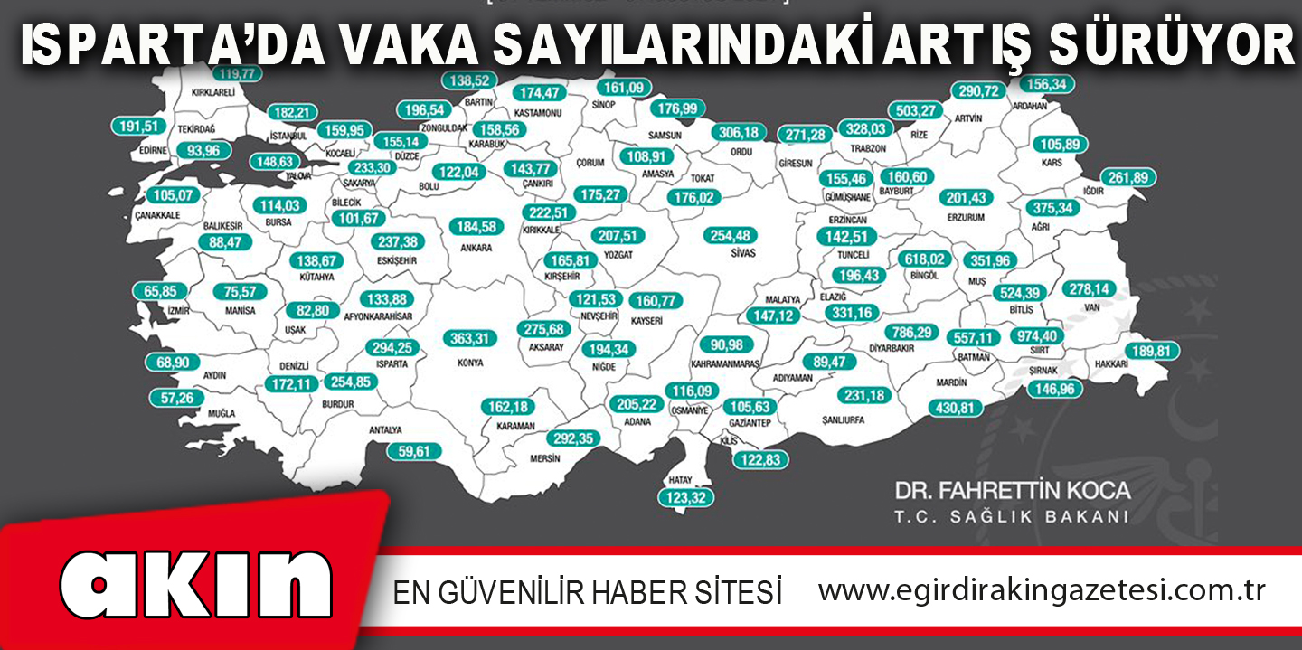 Isparta’da Vaka Sayılarındaki Artış Sürüyor