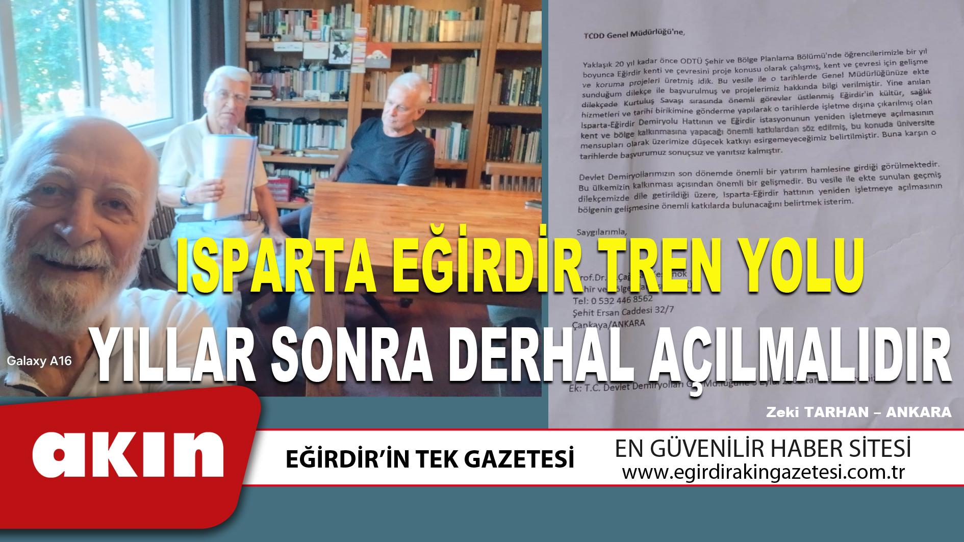 eğirdir haber,akın gazetesi,egirdir haberler,son dakika,ISPARTA EĞİRDİR TREN YOLU YILLAR SONRA DERHAL AÇILMALIDIR