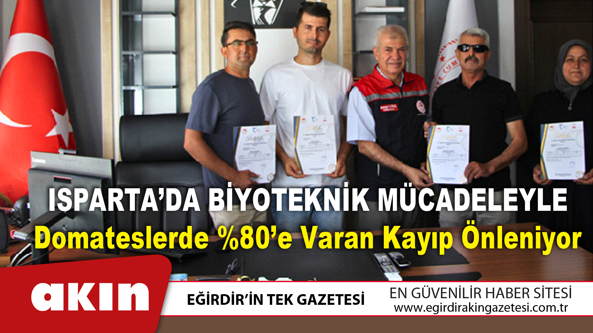 eğirdir haber,akın gazetesi,egirdir haberler,son dakika,Biyoteknik Mücadeleyle Verim Kayıpları Önleniyor