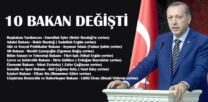 10 BAKAN DEĞİŞTİ