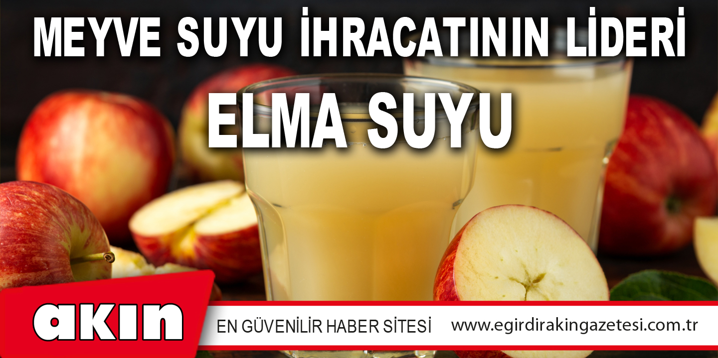 MEYVE SUYU İHRACATININ LİDERİ ELMA SUYU