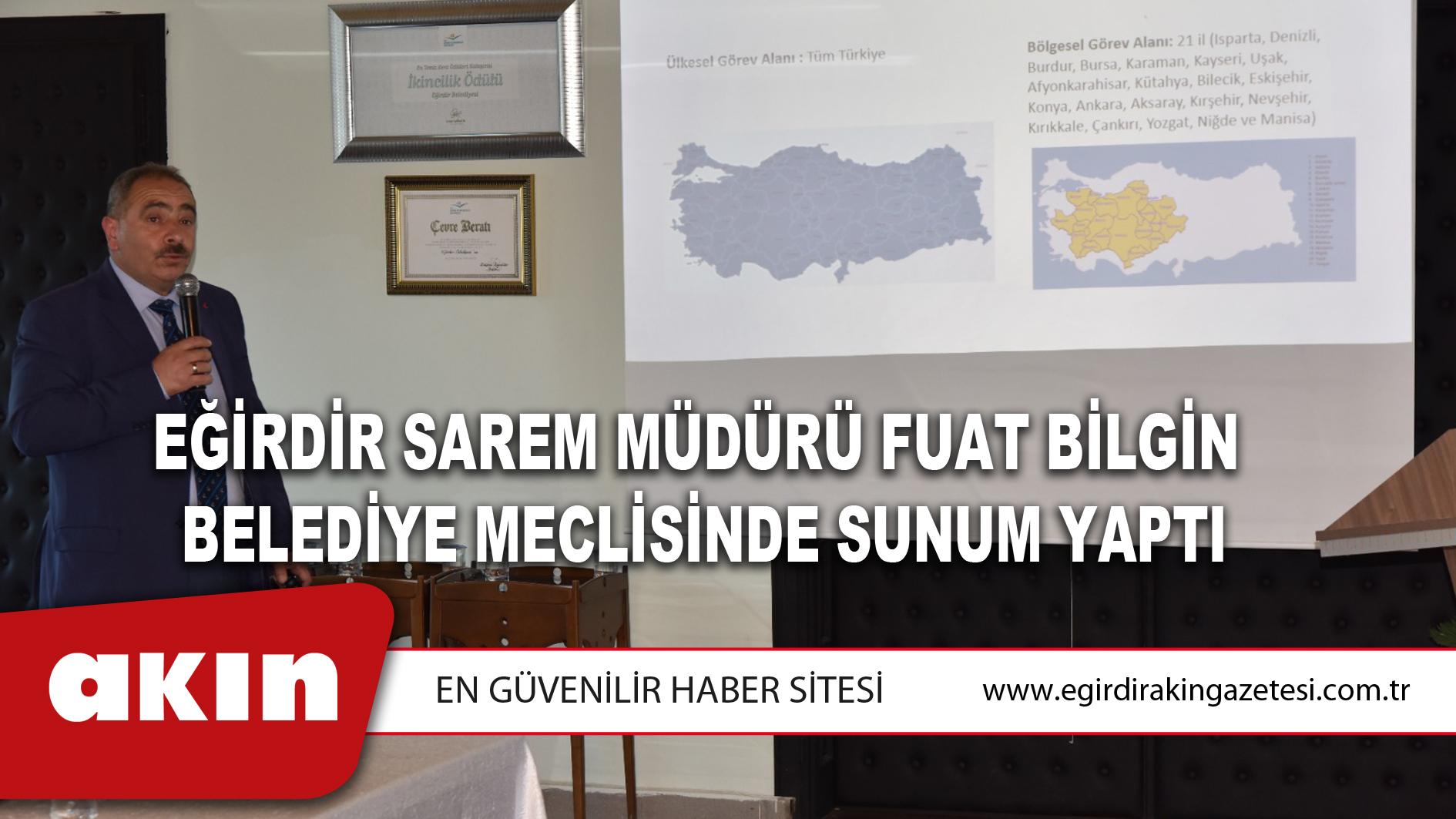 eğirdir haber,akın gazetesi,egirdir haberler,son dakika,Eğirdir SAREM Müdürü Fuat Bilgin  Belediye Meclisinde Sunum Yaptı