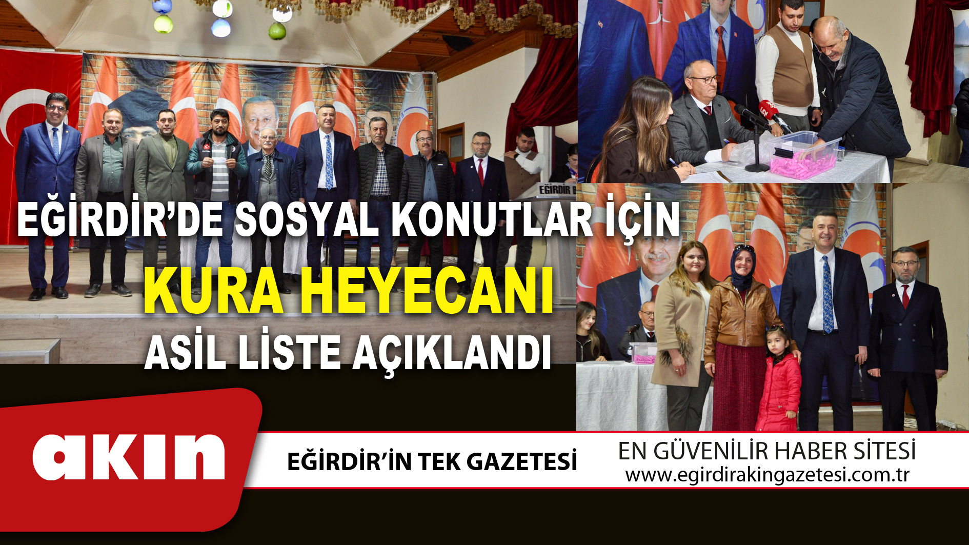 EĞİRDİR’DE SOSYAL KONUTLAR İÇİN KURA HEYECANI