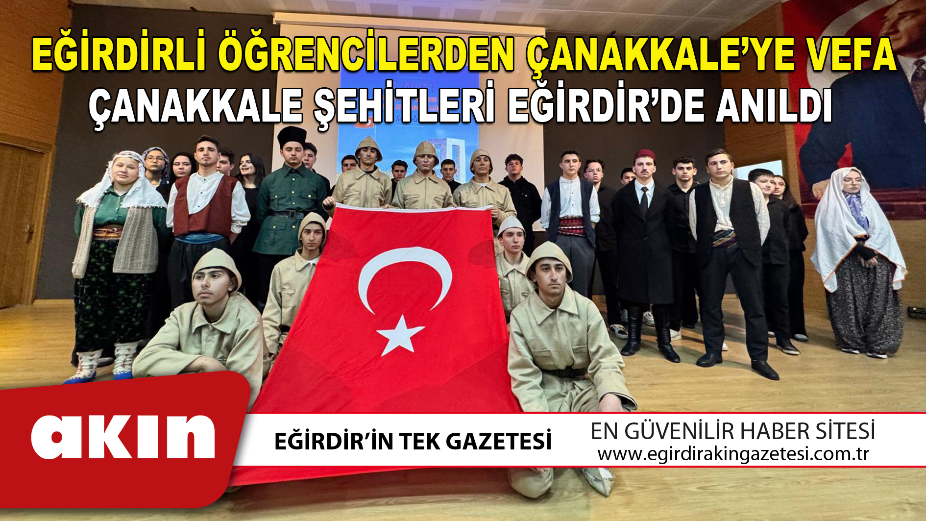 EĞİRDİRLİ ÖĞRENCİLERDEN ÇANAKKALE’YE VEFA