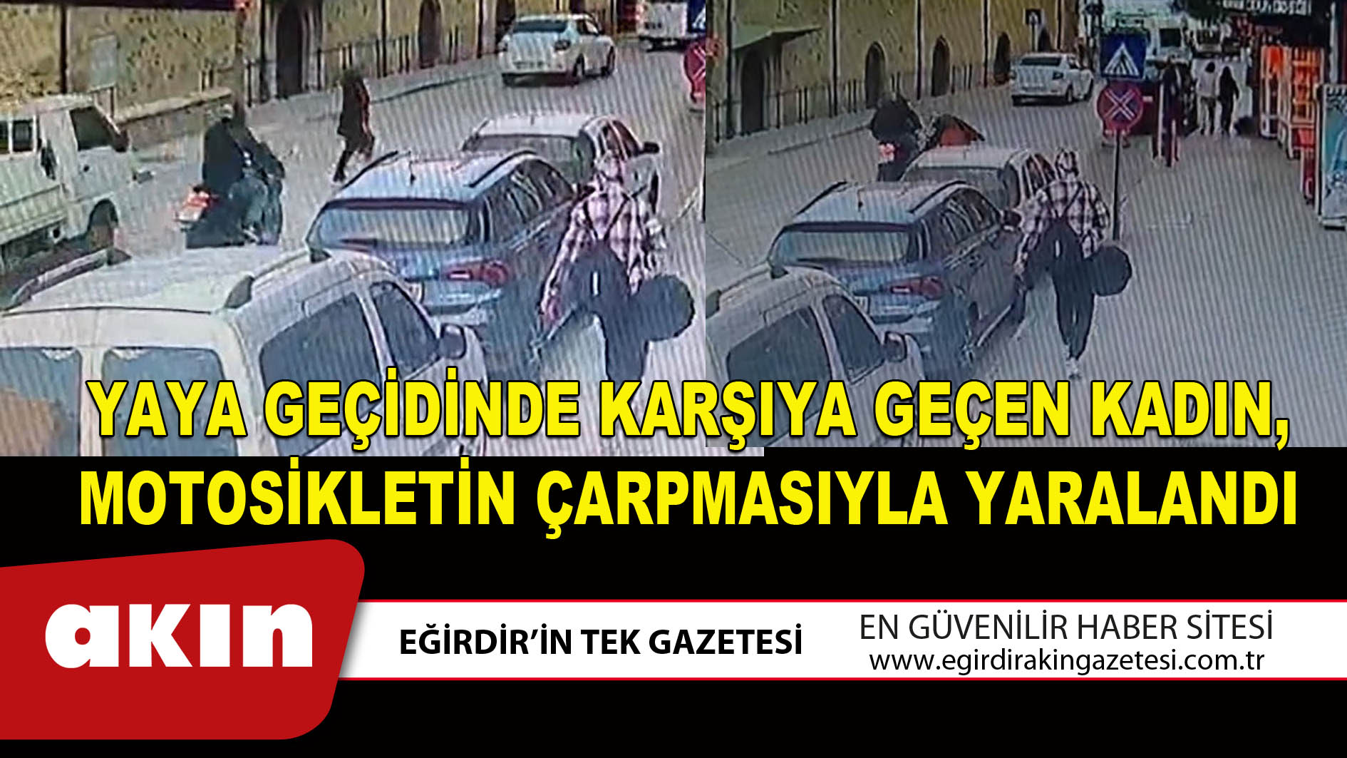 Yaya Geçidinde Karşıya Geçen Kadın Motosikletin Çarpmasıyla Yaralandı