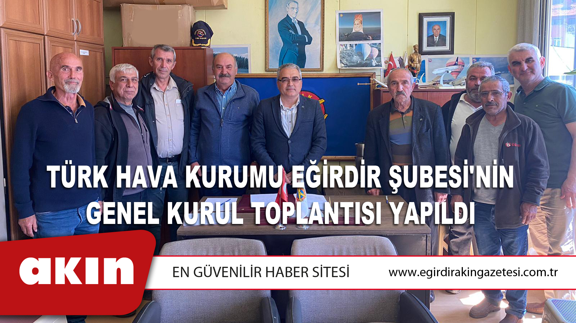 Türk Hava Kurumu Eğirdir Şubesi'nin Genel Kurul Toplantısı Yapıldı