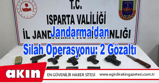 Jandarma'dan Silah Operasyonu: 2 Gözaltı