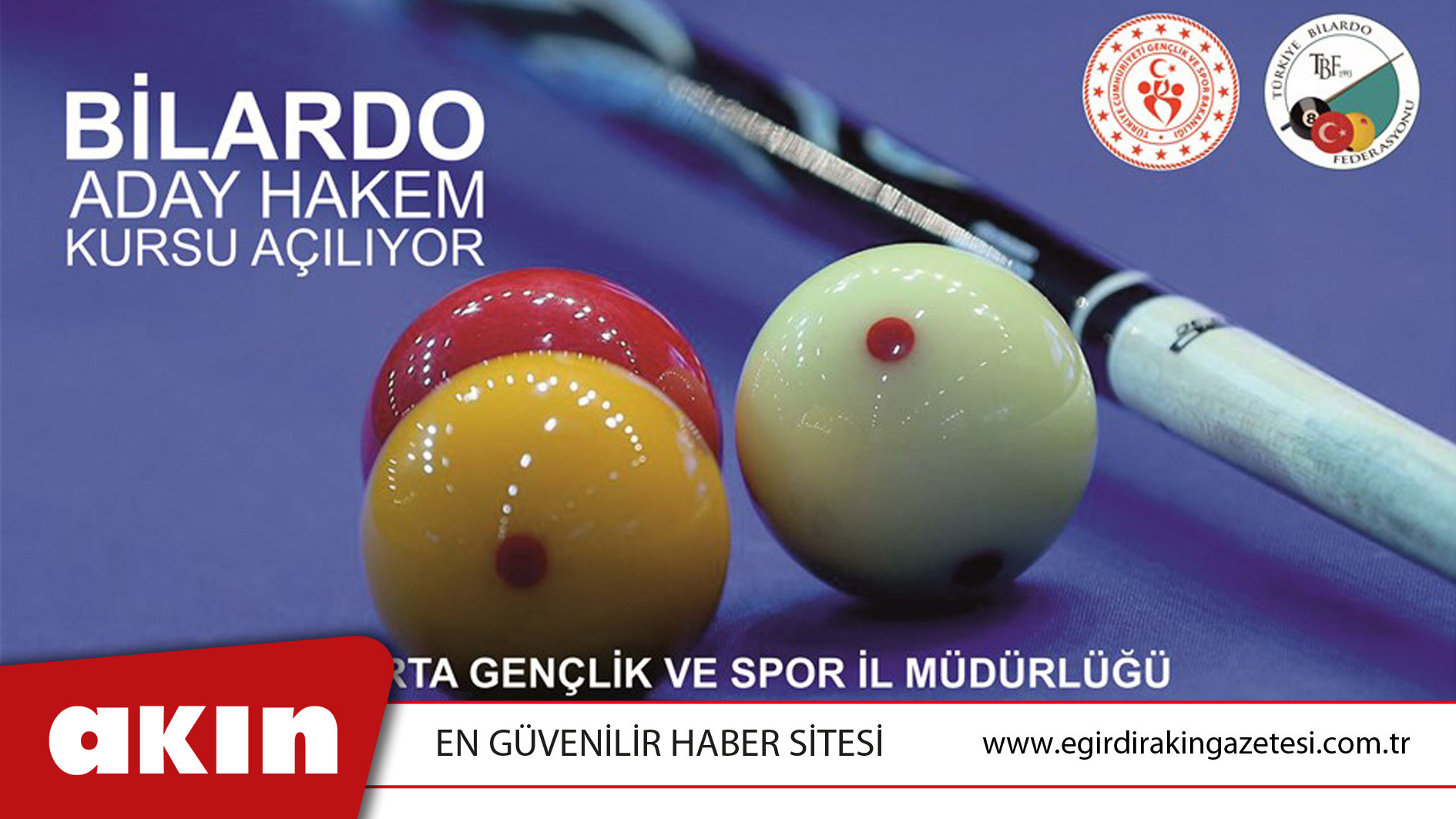 Bilardo Aday Hakem Kursu Açılacak