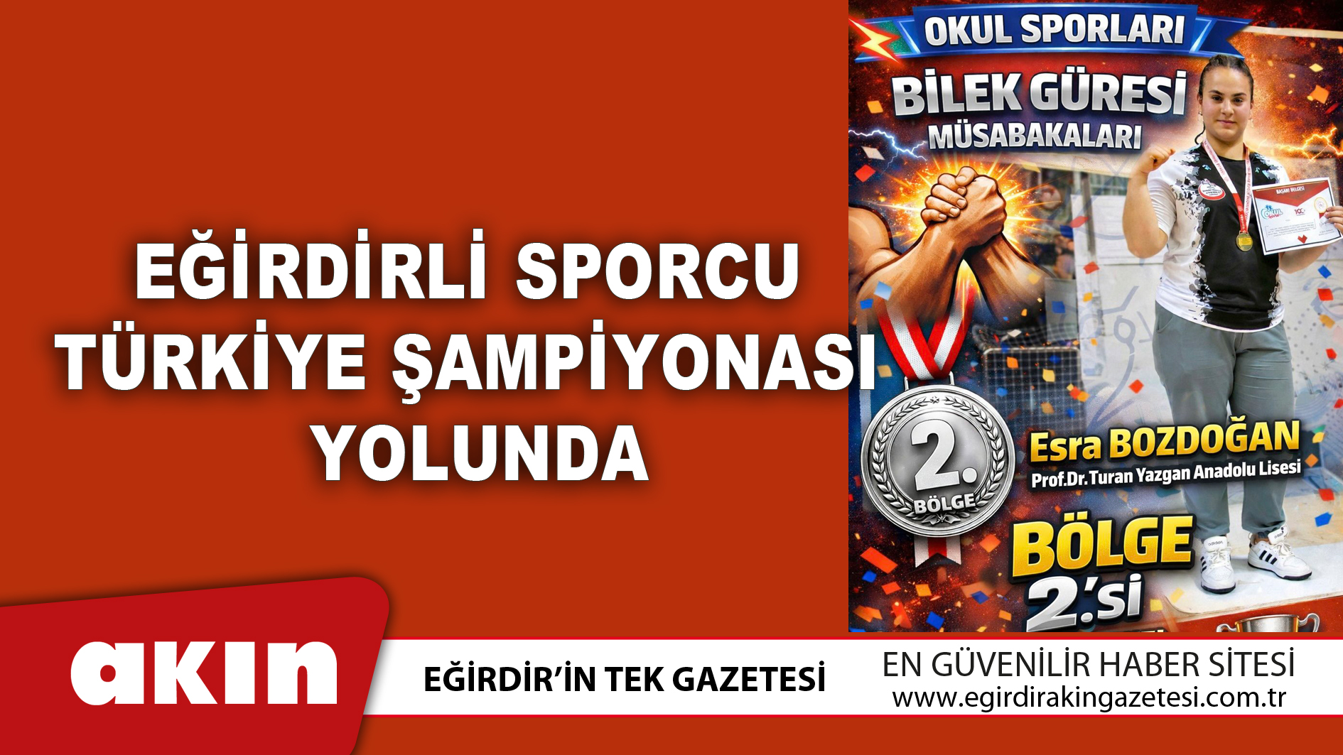 eğirdir haber,akın gazetesi,egirdir haberler,son dakika,Eğirdirli Sporcu Türkiye Şampiyonası Yolunda