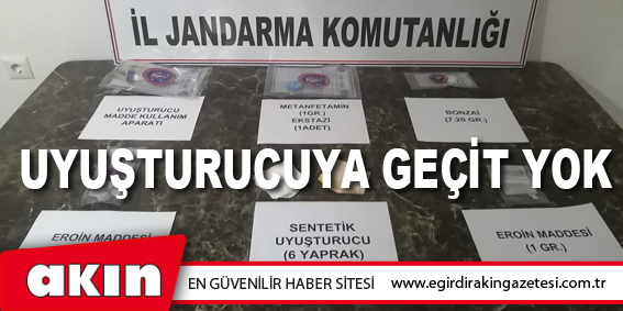 Jandarma'dan Uyuşturucuya Geçit Yok
