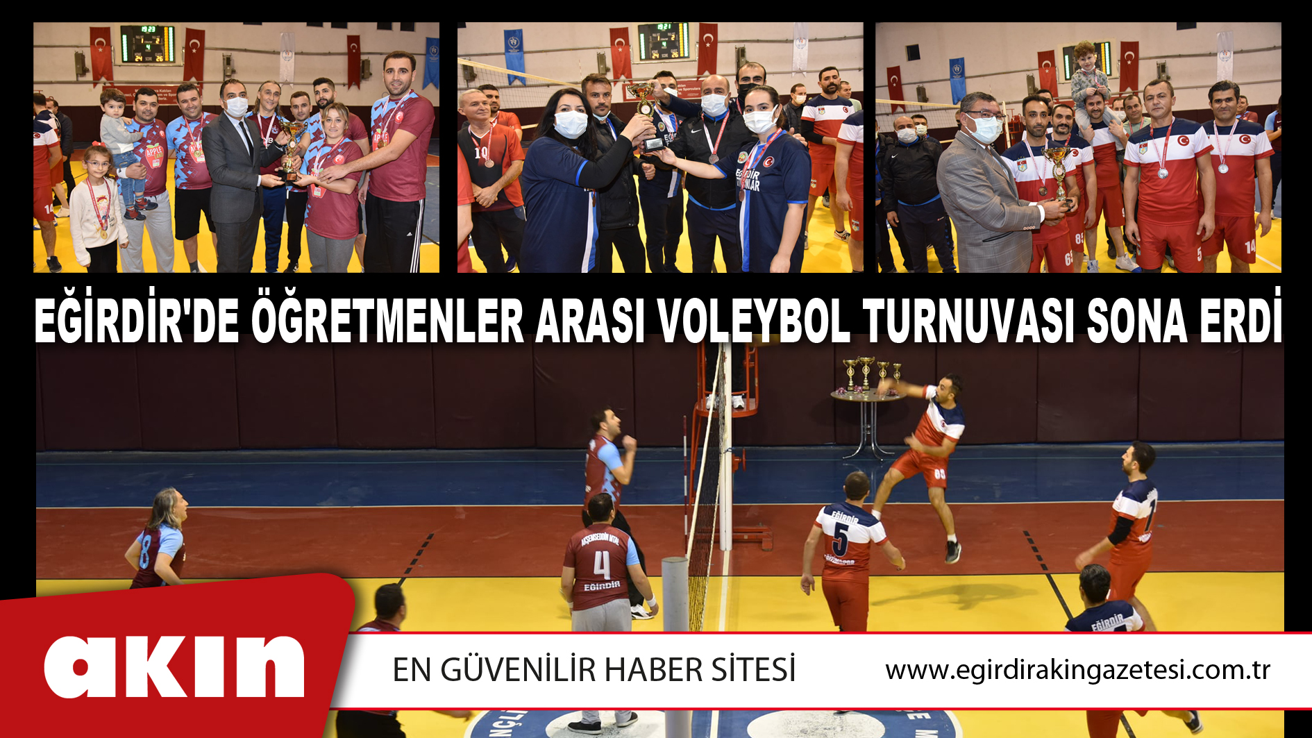 Eğirdir'de Öğretmenler Arası Voleybol Turnuvası Sona Erdi