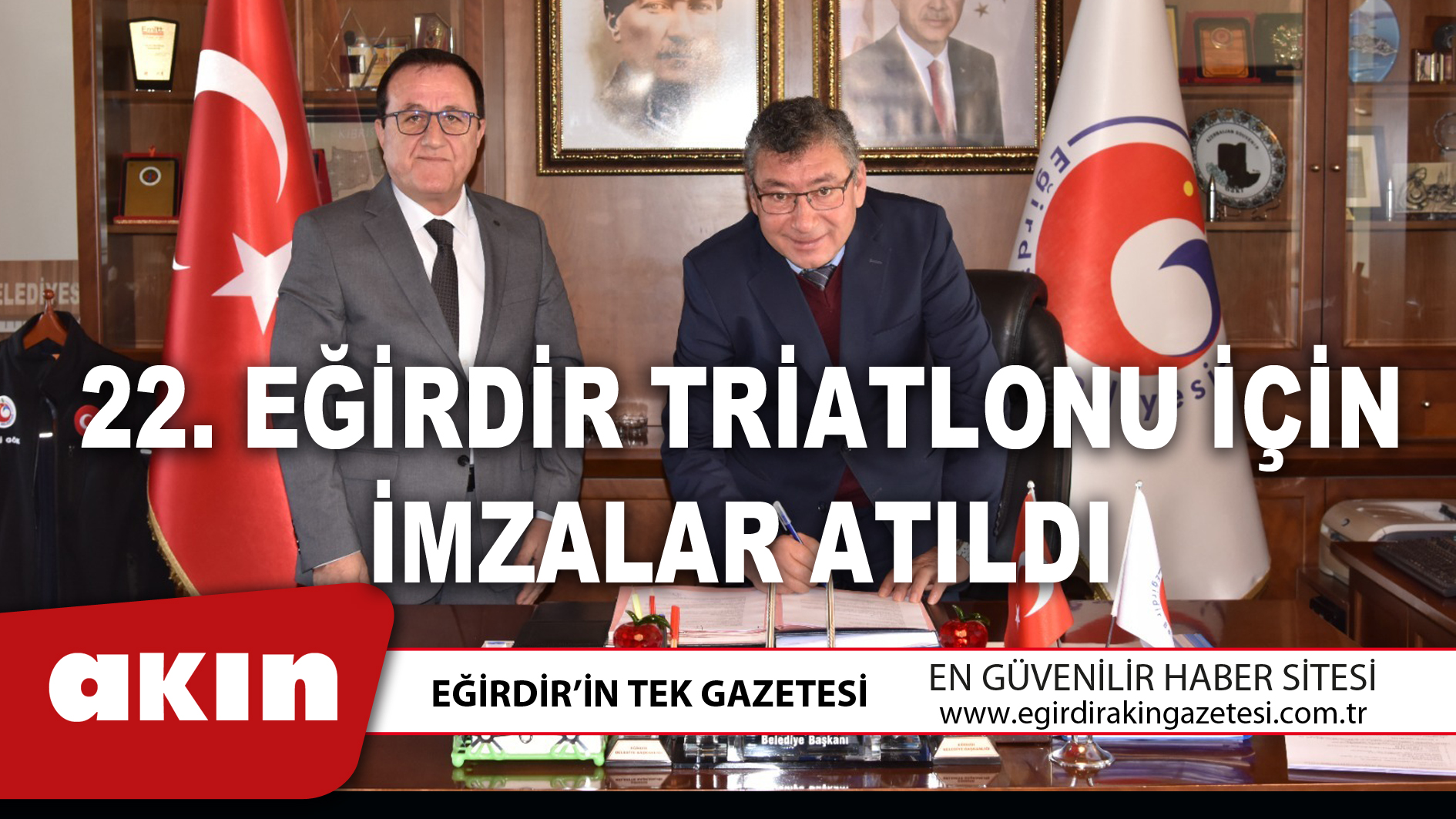 22.EĞİRDİR TRİATLONU İÇİN İMZALAR ATILDI