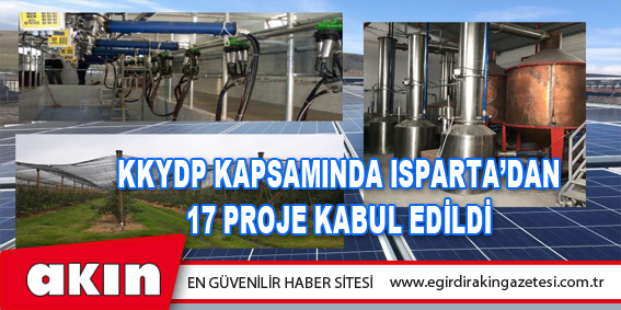 KKYDP Kapsamında Isparta’dan 17 Proje Kabul Edildi